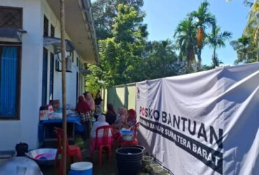 Posko Bantuan PSI Berbasis Rumah Kader Jadi Tempat Pengungsian Korban Banjir Bandang di Padang